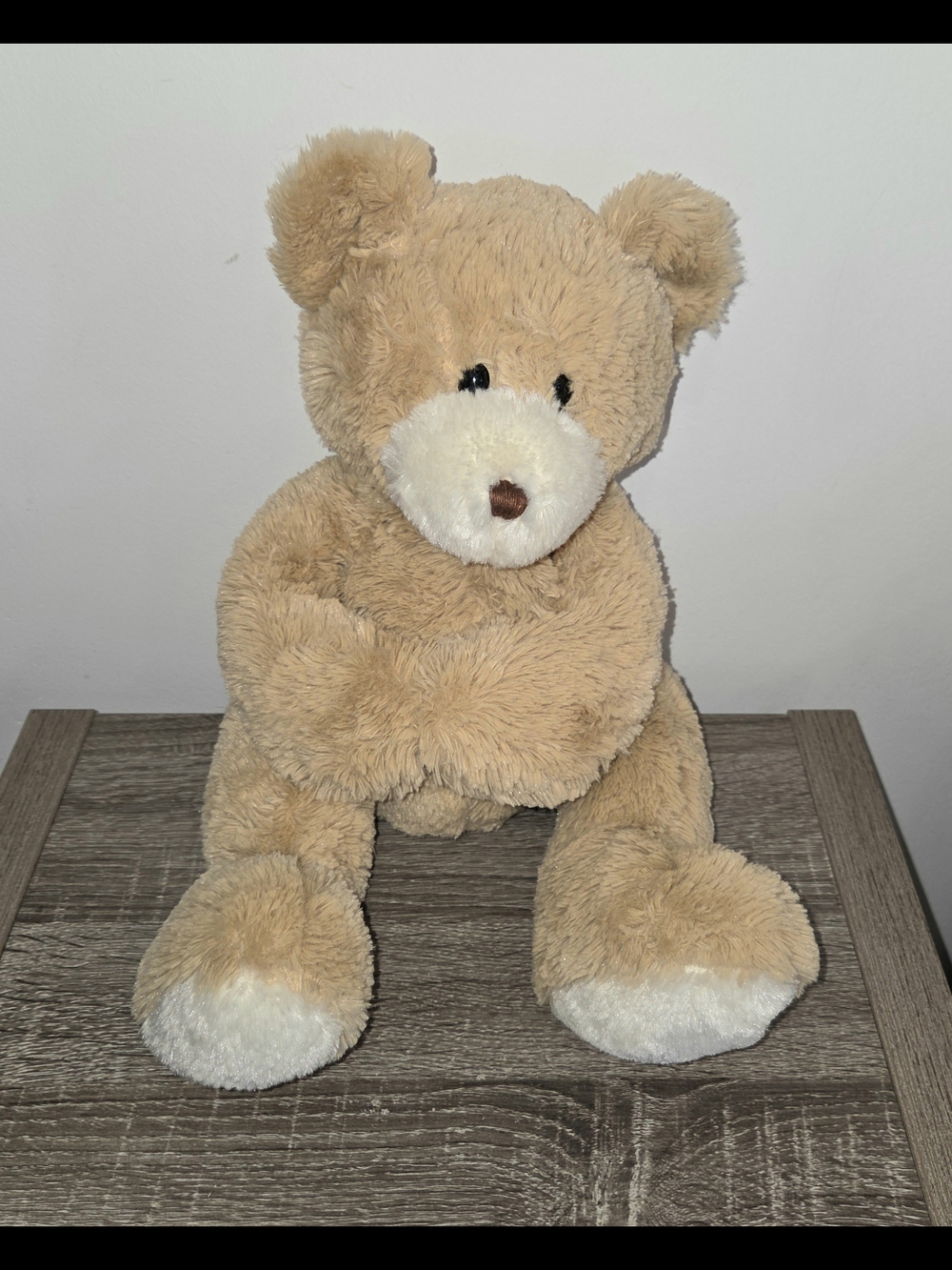 Ty Cradles Tan Teddy Bear Plush Plush 2005 Ty Silk Stuffed Animal 17" NO BOW.